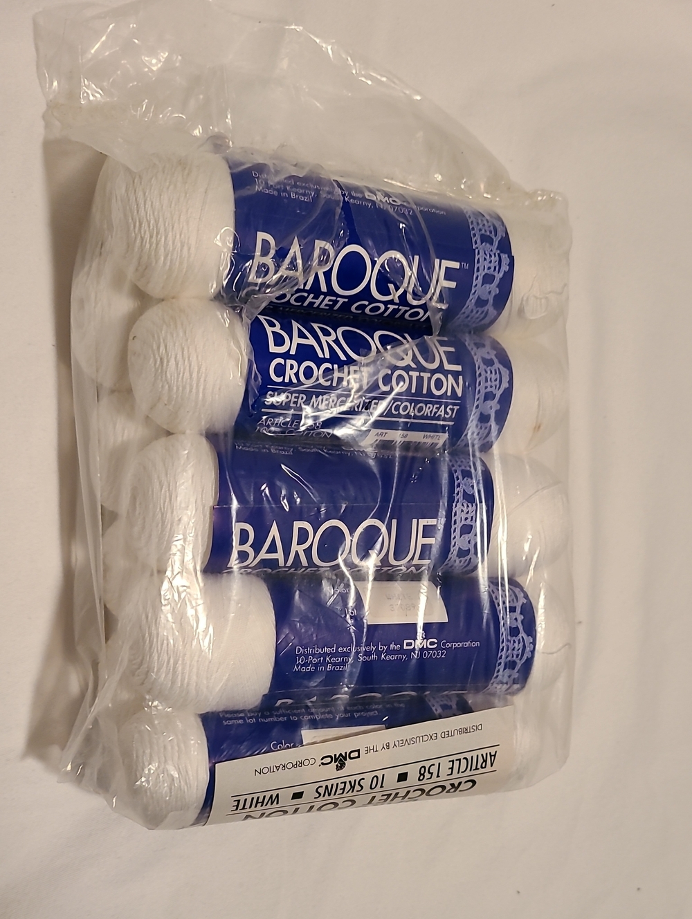 DMC Baroque Crochet Thread Cotton Mercerized Knitting Needle Arts White